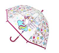 KAV Kids Transparent School Umbrella Boys and Girls - Sweet, Beautiful, Lightweight Design Dome Parasol for Your Child