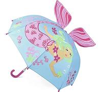 KAV Kids Transparent School Umbrella Boys and Girls - Sweet, Beautiful, Lightweight Design Dome Parasol for Your Child (Pink Mermaid) - Pink Mermaid