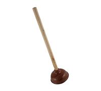 KAV Large Toilet Plunger Sink Drain Cleaner with Wooden Handle and Strong Rubber Suction Cup for Cleaning Bathroom, Shower, Fix Clogged Kitchen Sink - 40cm