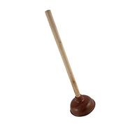 KAV Large Toilet Plunger Sink Drain Cleaner with Wooden Handle & Strong Rubber Suction Cup for Cleaning Bathroom, Shower, Clogged Kitchen Sink - 40cm