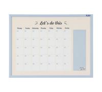Kav Magnetic Dry Erase Monthly Planner White Board Stylish Pastel Collection Blue Mdf Frame - Easy Install And Clean