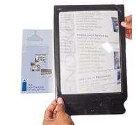 KAV Magnifying Glass Reading Vision Aid - 305x195mm with 3X Large Full Sheet Handheld Rectangular Magnifier Lens for Seniors, Low Vision, Books, Pages, Magazines, Newspapers and Maps