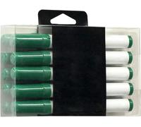 KAV Marker Pens for Office, Schools & Home - Non-Toxic Ink - All-in-One Design with Dry Wipe Eraser - Stylish Markers for Whiteboards, Notice Boards - Green - Pack of 10
