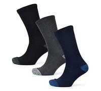 KAV Men Three Pairs Big Foot Crew Socks - Cushion Comfort Breathable Heel and Toe Protection - Extra Thick Mens Sock for Boot, Mechanic, Engineer, Builder,Warehouse Worker