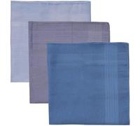 KAV Men's 40x40 CM 3pk Cotton Hankies - Soft & Durable Handkerchiefs for Men, Father, Dad, & Friends - Classic Design, Ideal for Everyday Use - Blue KAV Blue 40x40 CM