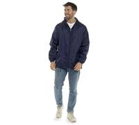 KAV Mens Shower and Wind Resistant Coat, Rain Coats, Windbreaker Pac A Mac in Pack Bag, Rain Jackets - Navy - L