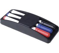 KAV Non Magnetic Eraser with 3 Dry Wipe Markers for Office, Schools, Home - Non-Toxic Ink - Stylish Markers for Whiteboards, Flipcharts, Notice Boards