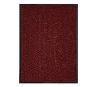 KAV Non-Slip Washable Door Mat Dirt Trapper - Durable Indoor Outdoor Rug - Perfect Dust Absorbent Rug for Home, Kitchen & Bathroom Mat, Front Door Decor - (60x90) cm / (1.97x2.95) ft - Red/Black