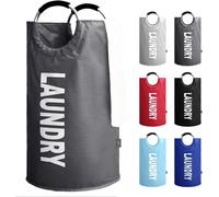 KAV Oxford Fabric Collapsible & Foldable Laundry Basket in Dark Grey KAV Dark Grey