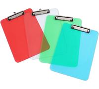 KAV Pack of 10 Lightweight & Durable Transparent Acrylic A5 Clipboard Set KAV Multicolor A5