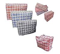 Kav Pack Of 10 Reusable Laundry Bags With Zip Fasteners Size Xl (100 X 60 X 28) Cm, Multi Coloured