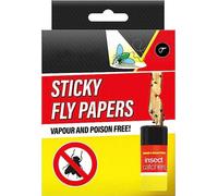 Kav Pack Of 16 Sticky Fly Catchers Effective Indoor And Outdoor Fly Trap For Bugs, Flies, Moths - Powerful Sticky Glue Paper Trap