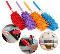 Kav Pack Of 3 Extendable Multifunctional Telescopic Microfibre Cleaning Duster Feather Brush - Soft Removable Head, Steel Handle