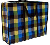 Kav Pack Of 3 Extra Large Laundry Shopping Bags (90X60X30)Cm Random Coloured Reusable Waterproof Storage Bag With Zip Lock