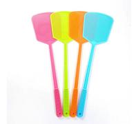 Kav Pack Of 6 Fly Swat - Premium Plastic Manual Fly Swatter With Long Handle, Assorted Colours, Heavy Duty Pest Control