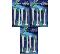 KAV PLUS Replacement Brush Heads Compatible with Philips Sonicare Electric Toothbrushes, Fits HX6014/HX3/HX6/HX9/HX8/HX7 Series (12-Pack)