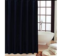 KAV Polyester fabric Shower Mould and Mildew Resistant Curtain 180 x 180 cm (71 x 71 Inch) Mosaic tiles Patterned (choose colour from drop down menu) - Black - 1