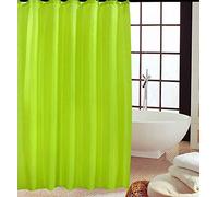 KAV Polyester fabric Shower Mould and Mildew Resistant Curtain 180 x 180 cm (71 x 71 Inch) Mosaic tiles Patterned (choose colour from drop down menu) - Lime - 1