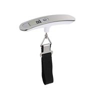 KAV Portable Digital Luggage Scale - 50KG/110 lb High Accuracy Travel Suitcase Weighing Scale with Tare Function and Energy Efficient Design for Home and Travel Use (Silver)