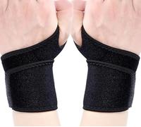 KAV Power Weight Lifting Wrist Wraps - Neoprene Gym Training Straps for Wrist Support - Adjustable, One Size Lifting Straps Fits All - Ideal for Powerlifting, Strength Training - 2 Pack