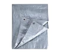 KAV Premium Tarpaulin Waterproof Heavy Duty Tarp with Eyelets Ground Sheet in Grey for Garden, Picnics, Camping, Fishing (6x6M)