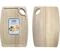KAV Rubber Bamboo Organic Wood Cutting Board for Kitchen in Brown | Size: Small KAV Brown Small