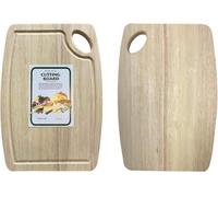 Kav Rubber Bamboo Organic Wood Cutting Board For Kitchen-Thick Chopping Board For Vegetable, Meat, Cheese (Large- 35X25 Cm)