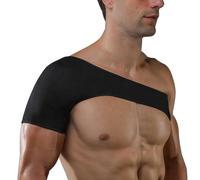 KAV Shoulder Brace Neoprene Material, Adjustable and Comfortable Sholder Support, One Size Fits All, Black Brace Posture Corrector Men and Women