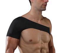 KAV Shoulder Brace Neoprene Material, Adjustable and Comfortable Sholder Support, One Size Fits All, Black Brace Posture Corrector Men and Women