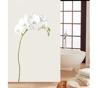 Kav Shower Curtain 3D Bath Room Curtain Mould Mold Mildew Resistant Polyester Fabric With 12 Hooks, 180X180Cm (White Flower)