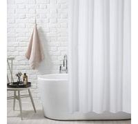 Kav - Shower Curtain Mould And Mildew Resistant Solid White, 180 X 180 Cm (71 X 71 Inch) (Plain White)