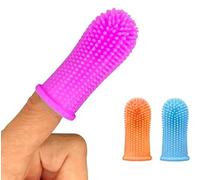 KAV Silicone Finger Toothbrush for Dogs, Easy Teeth Cleaning Dental Care, 360º Dog Finger Toothbrush - Dog Grooming Brush - Pets Tooth Cleaning Finger Brush - 5.1x2.3cm (Pack of 2)