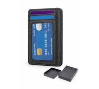 KAV Slim Wallet for Men - RFID Secure Minimalist Card Holder, Lightweight PU Leather Card Wallet, Front Pocket Small Slim Bifold for Cards & Cash - Stylish, Durable & Travel Friendly