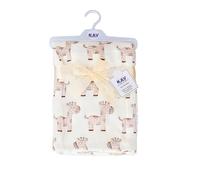 KAV Soft Fleece Wrap Blanket for Pram Cot Crib Moses Basket in Beige KAV Beige