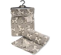 KAV Soft Fleece Wrap Blanket for Pram Cot Crib Moses Basket in Grey KAV Grey