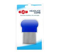KAV Stainless Steel Reusable Head Lice Comb Double Sided Plastic Hair Comb Metal Teeth Nit Combs Head Lice Treatment for Thick Hairs