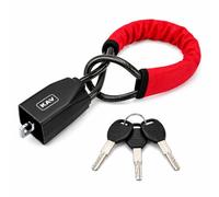 KAV Steering Wheel to Seat Belt Lock Heavy Duty Steel Cable Anti Theft Car Security Lock High Visibility Universal Fit Adjustable 40cm PVC Coated Steering Lock with 3 Keys for Most Vehicles