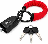 Kav Steering Wheel To Seat Belt Lock Heavy Duty Steel Cable Car Security Lock High Visibility Universal Fit With 3 Keys