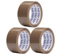 Kav Strong Adhesive Brown Packaging Tape - 48mm X 66M Rolls For Secure Box Sealing, Parcel Tape With Improved Formula
