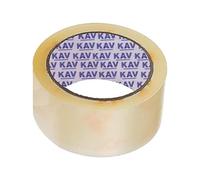 Kav Strong Adhesive Clear Packaging Tape - 48mm X 66M Rolls For Secure Box Sealing, Parcel Tape With Improved Formula