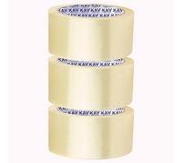 Kav Strong Adhesive Clear Packaging Tape - 48mm X 66M Rolls For Secure Box Sealing, Parcel Tape With Improved Formula