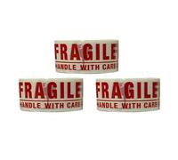 Kav Strong Adhesive Fragile Packaging Tape - 48mm X 66M Rolls For Secure Box Sealing, Parcel Tape With Improved Formula