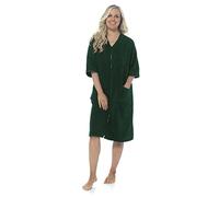KAV Super Soft 100% Cotton Robe Womens Dresses - Towelling Shower Wrap Gown - Ladies Adjustable Towel Bathrobe for Housecoat, Nightwear, Lounge, Motherday gift, Spa Bath with Zipper and Pocket
