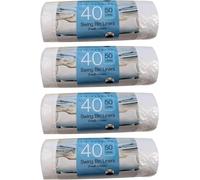 KAV Swing Bin Liners 50L 4 Rolls (160 Tie Handle Bags) Fresh Linen Scented in White KAV White