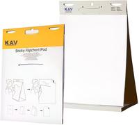 KAV Tabletop Self Stick Flipchart Paper Pad with Plain Perforated 20 Sheets for Office in Clear KAV Clear