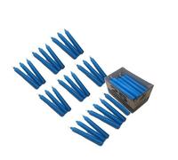Kav Tapered Dinner Candle 190mm Non-Drip Unscented Long Burning Smokeless Pure Paraffin Wax Candles For - Pack Of 25 (Blue)