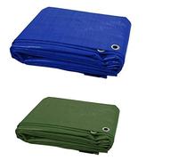 KAV - Tarpaulin waterproof heavy duty 130 GSM LARGE - 3.60 M x 6 M (12ftx 20 FT) with Eyelets ground sheet Multifunctional Quality Cover Tarp - Blue