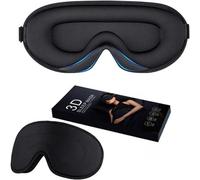 KAV Ultra-Thin 3D Blackout Eye Mask For Sleeping, Skin-Friendly Contoured Sleep Mask For Women & Men, Ideal For Side Sleepers