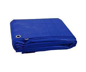 KAV Universal Multi-Purpose 120 GSM Tarpaulin Waterproof Heavy Duty Premium Cover Tarp with Eyelets Large Ground Sheet in Blue for Garden Furniture, Pool, Car, Truck - 18x24 ft (5.5x7.3 m)