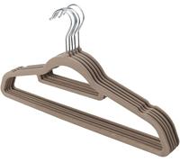 KAV Velvet Coat Hangers - Non-Slip Slim Clothes Hangers For Coats, Dresses With 360° Rotating Hook - Space-Saving Design For Wardrobe Organization - Charcoal - Pack Of 20
